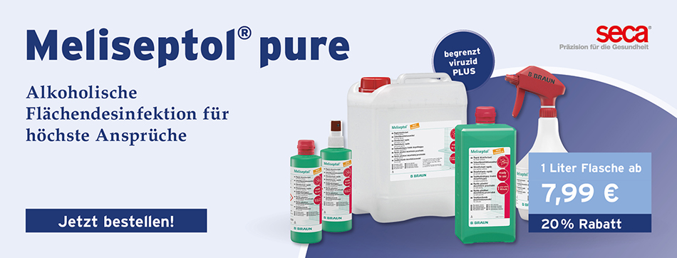 Meliseptol pure, alkoholisches Flaechendesinfektionsmittel, begrenzt viruzid PLUS